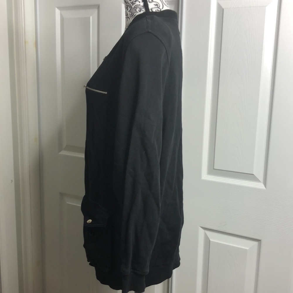 Vintage Sak’s Fifth Avenue Real Clothes Black Long Sleeve Zip Up M Hole - Picture 4 of 7